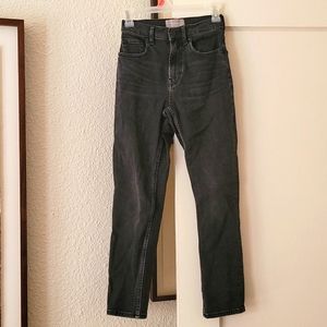 Everlane size 24 charcoal gray high rise straight jean vintage look